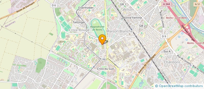 localisation de l'entreprise MADAME KAREN BECRET  REIMS