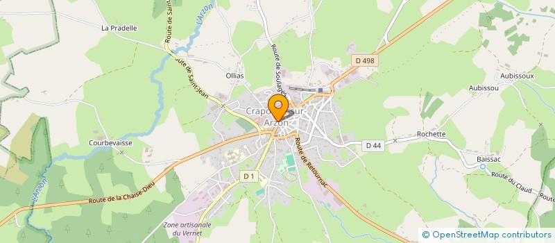 localisation de l'entreprise MADAME KAREN FAVEYRIAL  CRAPONNE-SUR-ARZON