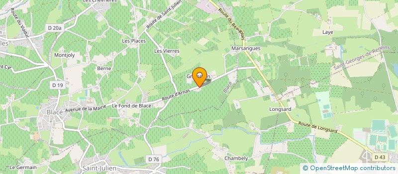 localisation de l'entreprise MADAME KAREN FOUGERAT  BLACE