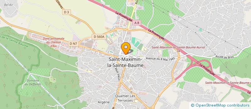 localisation de l'entreprise MADAME KAREN GILARDEAU à ST MAXIMIN LA STE BAUME