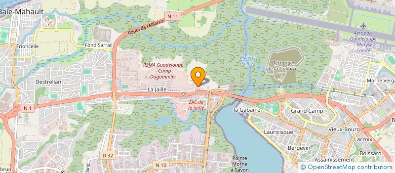 localisation de l'entreprise MADAME KAREN JEAN-LOUIS  BAIE-MAHAULT