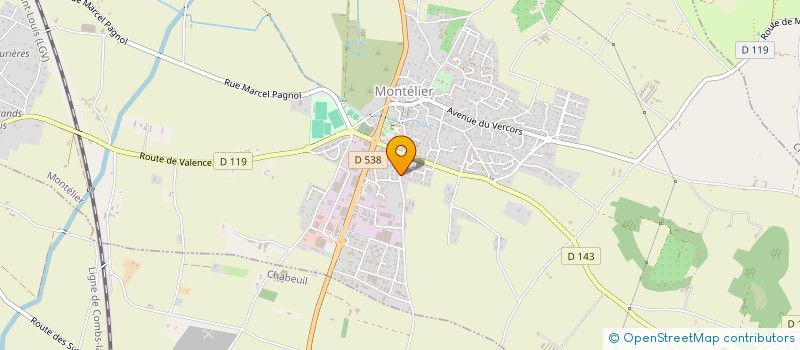 localisation de l'entreprise MADAME KAREN LESAIGNOUX  MONTELIER