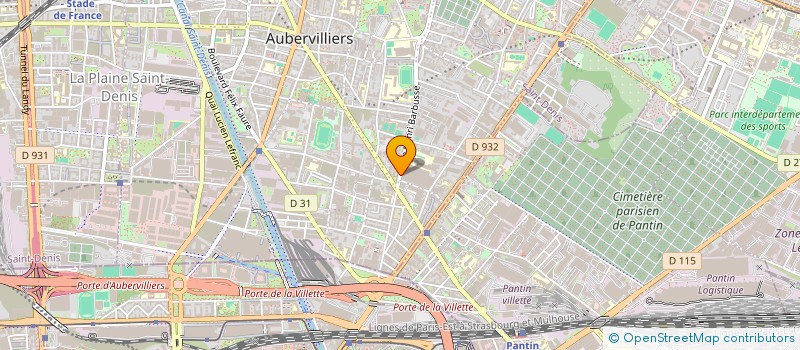 localisation de l'entreprise MADAME KARIDJA KABA à AUBERVILLIERS