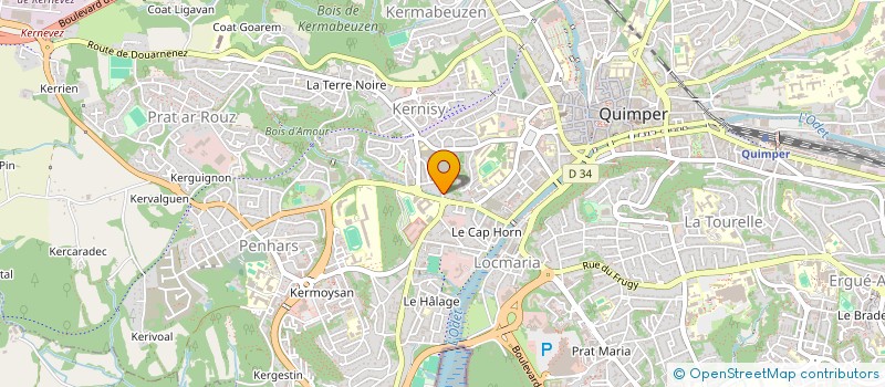 localisation de l'entreprise MADAME KARIDJA KONE EP DEMBELE  QUIMPER