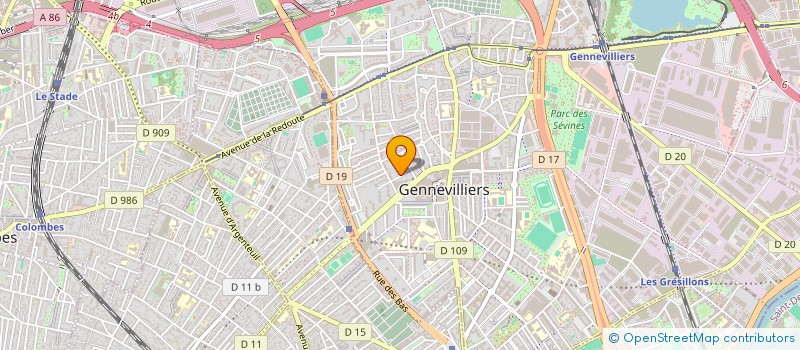 localisation de l'entreprise MADAME KARIDJATOU KAMBOU  GENNEVILLIERS