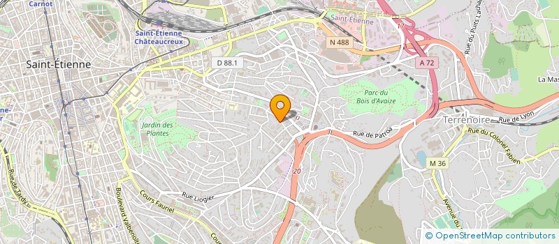 localisation de l'entreprise MADAME KARIMA AOUF  SAINT-ETIENNE