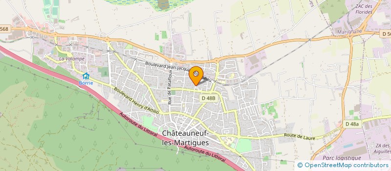 localisation de l'entreprise MADAME KARIMA BAHLOUL  CHATEAUNEUF-LES-MARTIGUES