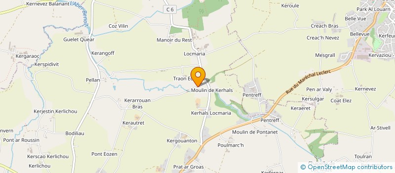 localisation de l'entreprise MADAME KARIMA BENANANE à PLABENNEC