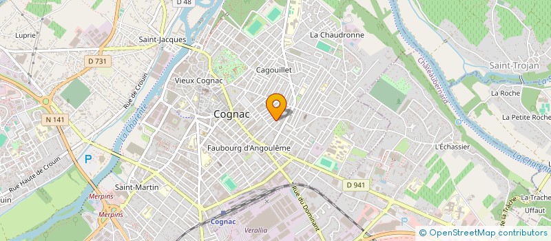 localisation de l'entreprise MADAME KARIMA BOUACHI à COGNAC