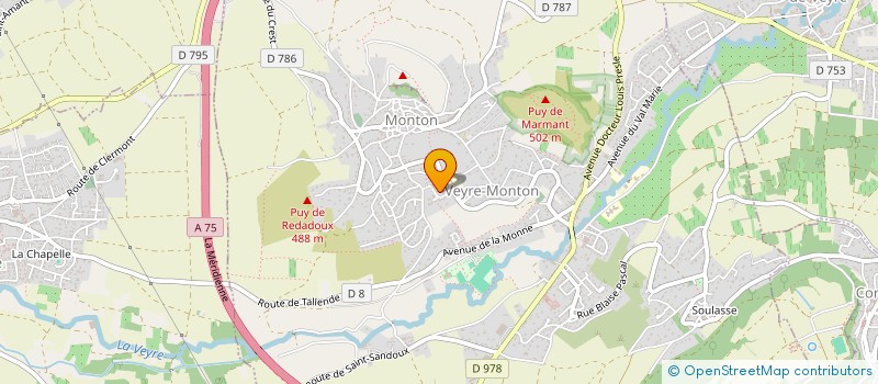 localisation de l'entreprise MADAME KARIMA MEZZOUR à VEYRE-MONTON