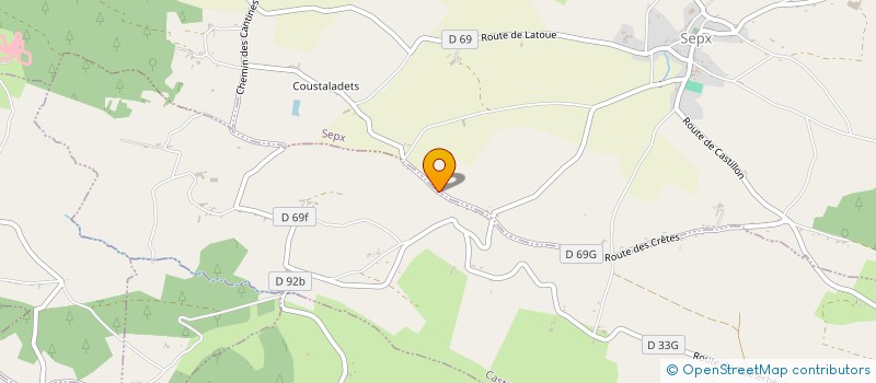 localisation de l'entreprise MADAME KARINA LOPEZ  CASTILLON-DE-SAINT-MARTORY