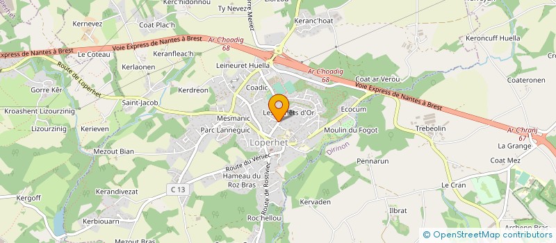 localisation de l'entreprise MADAME KARINE ABGRALL  LOPERHET