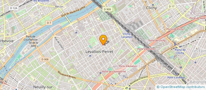 localisation de l'entreprise MADAME KARINE AMELINE à LEVALLOIS-PERRET