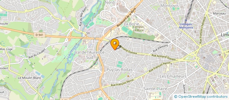 localisation de l'entreprise MADAME KARINE BARRIERE  LIMOGES