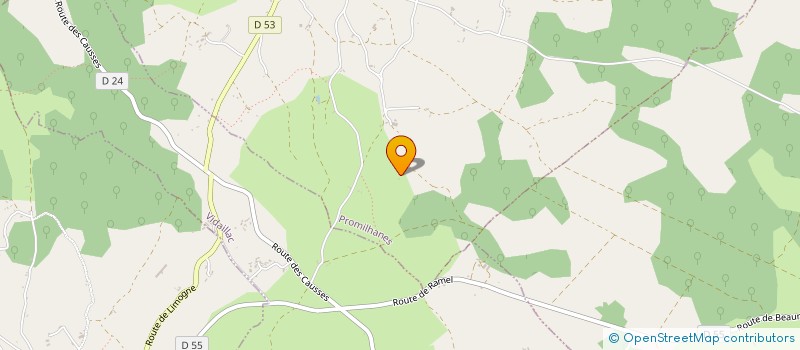 localisation de l'entreprise MADAME KARINE BARTHILLAT  PROMILHANES