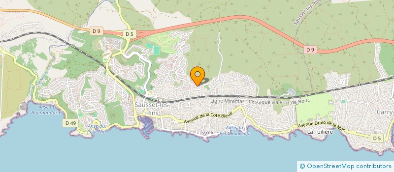 localisation de l'entreprise MADAME KARINE BARTON SMITH  SAUSSET-LES-PINS