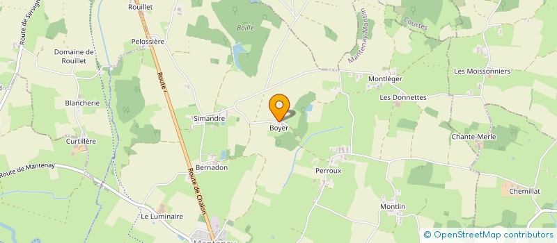 localisation de l'entreprise MADAME KARINE BELLATON  MONTREVEL-EN-BRESSE