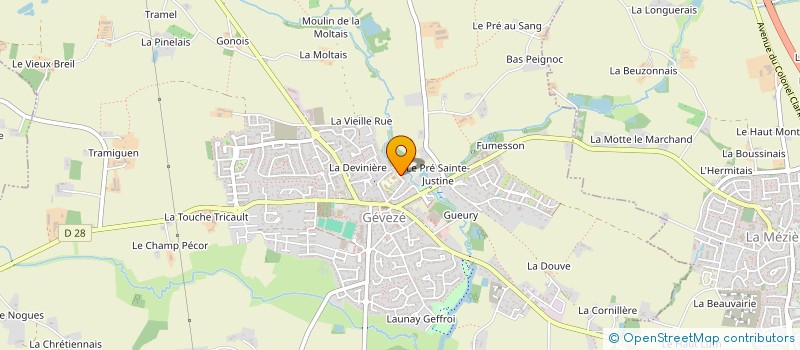 localisation de l'entreprise MADAME KARINE BELLOUIN  GEVEZE