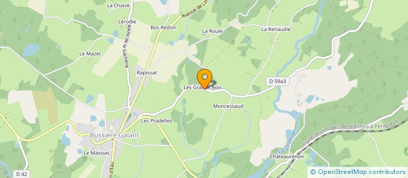 localisation de l'entreprise MADAME KARINE BEYLOT à BUSSIERE-GALANT