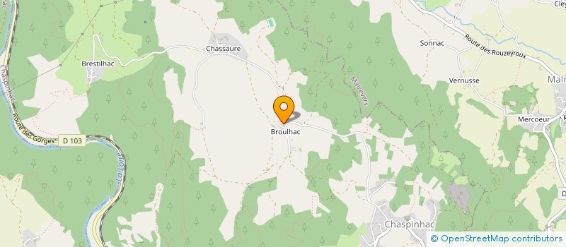 localisation de l'entreprise MADAME KARINE BIEGA  CHASPINHAC