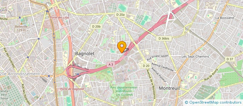 localisation de l'entreprise MADAME KARINE BOISROND à BAGNOLET