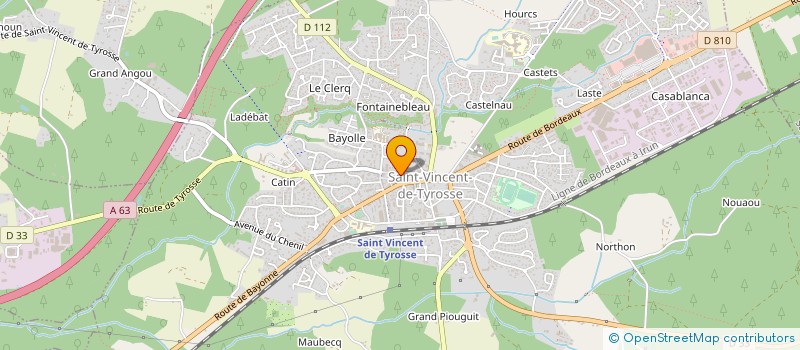 localisation de l'entreprise MADAME KARINE BONNET à SAINT-VINCENT-DE-TYROSSE