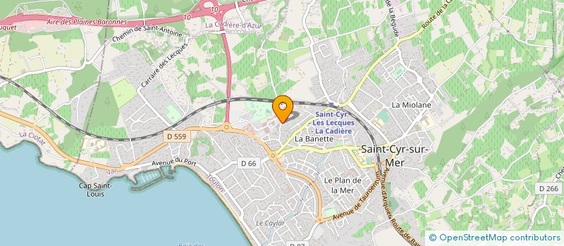 localisation de l'entreprise MADAME KARINE BOULINGUEZ à SAINT-CYR-SUR-MER