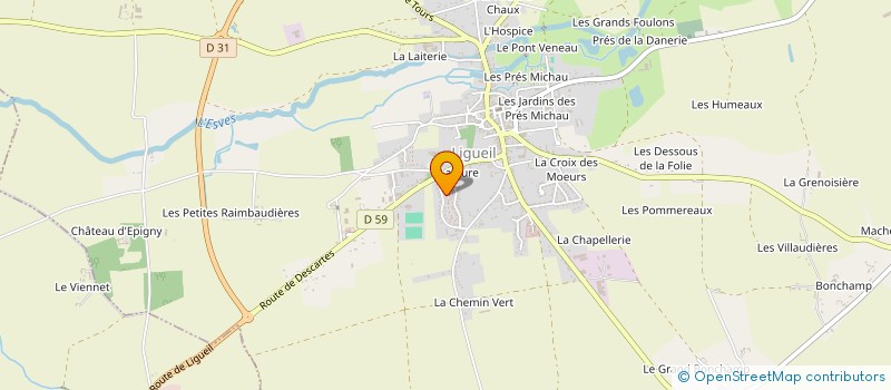 localisation de l'entreprise MADAME KARINE BRUYERES  LIGUEIL