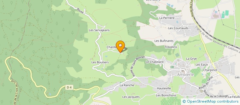 localisation de l'entreprise MADAME KARINE CHABROLLET  AMBIERLE