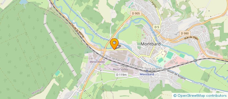 localisation de l'entreprise MADAME KARINE CHANDEBOIS  MONTBARD