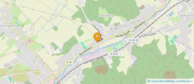 localisation de l'entreprise MADAME KARINE CHANTAL GRUSON  LAPUGNOY