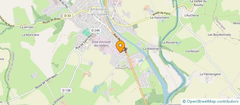 localisation de l'entreprise MADAME KARINE CHEVALIER  AMBRIERES-LES-VALLEES