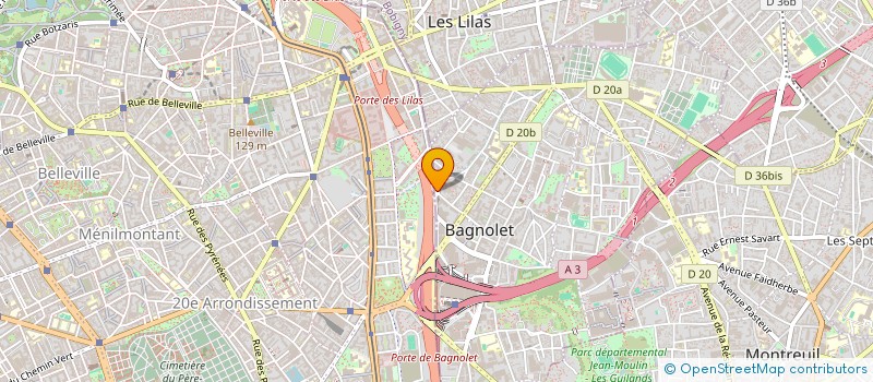 localisation de l'entreprise MADAME KARINE CHEVALLIER à BAGNOLET