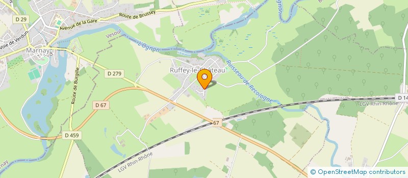 localisation de l'entreprise MADAME KARINE CHORVOT  RUFFEY-LE-CHATEAU