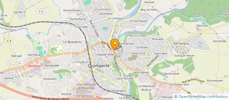 localisation de l'entreprise MADAME KARINE CLUGERY  QUIMPERLE