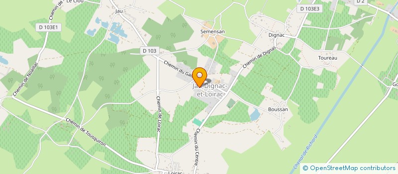 localisation de l'entreprise MADAME KARINE COQUETTE  JAU-DIGNAC-ET-LOIRAC