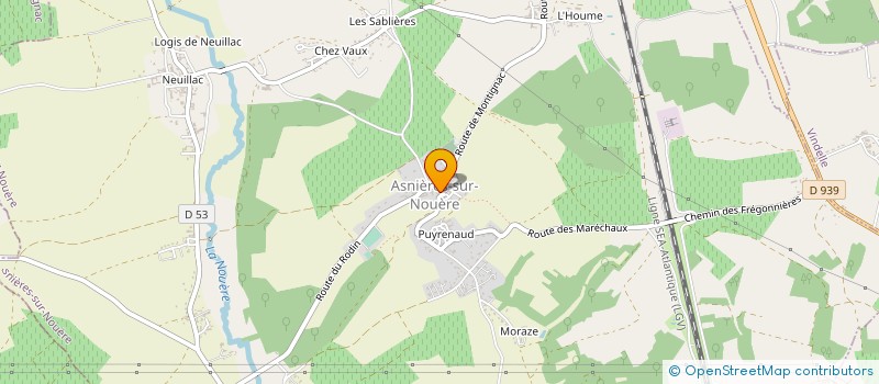 localisation de l'entreprise MADAME KARINE CORDEAU à ASNIERES-SUR-NOUERE