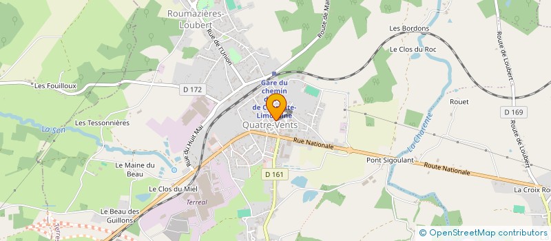 localisation de l'entreprise MADAME KARINE CRIBEL à TERRES-DE-HAUTE-CHARENTE