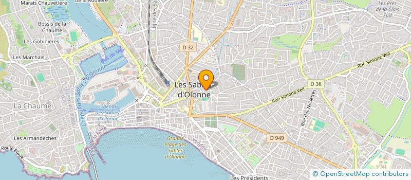 localisation de l'entreprise MADAME KARINE DELUGEAU à LES SABLES D'OLONNE