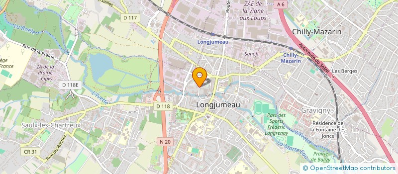 localisation de l'entreprise MADAME KARINE DOMERGE à LONGJUMEAU