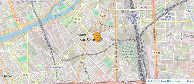 localisation de l'entreprise MADAME KARINE DUPONT à SAINT-OUEN-SUR-SEINE