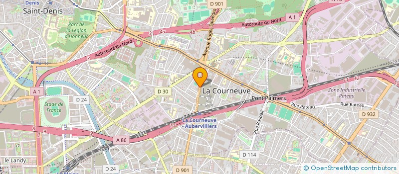 localisation de l'entreprise MADAME KARINE EPIARD à LA COURNEUVE