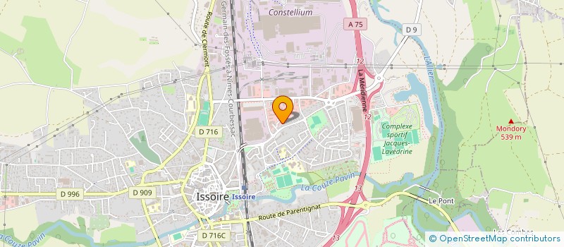 localisation de l'entreprise MADAME KARINE FALGOUX  ISSOIRE