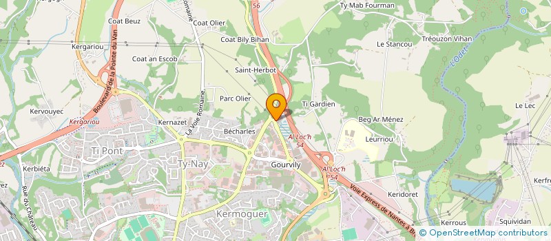 localisation de l'entreprise MADAME KARINE FEVRIER à QUIMPER