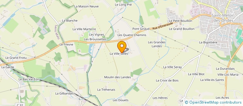 localisation de l'entreprise MADAME KARINE FOUCHE  SAINT-MELOIR-DES-ONDES