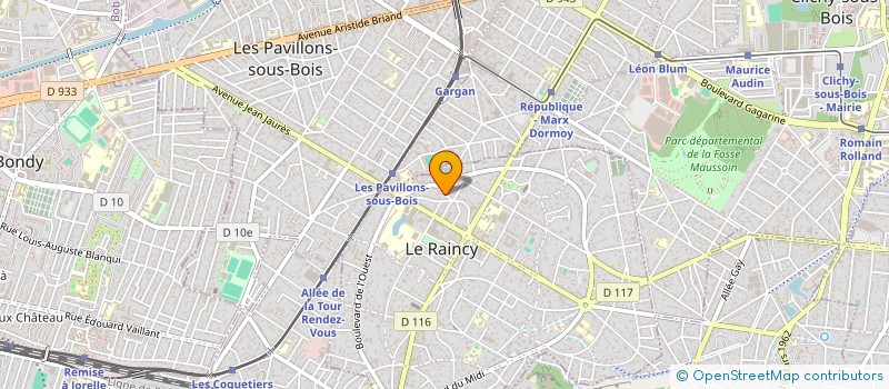 localisation de l'entreprise MADAME KARINE FOUGERAY à LE RAINCY