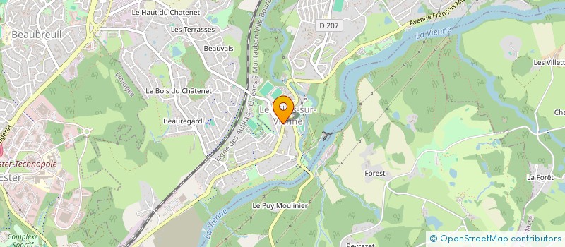 localisation de l'entreprise MADAME KARINE FRAGNAUD  LE PALAIS-SUR-VIENNE