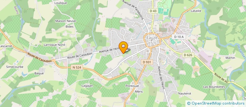 localisation de l'entreprise MADAME KARINE FRATTER  EAUZE