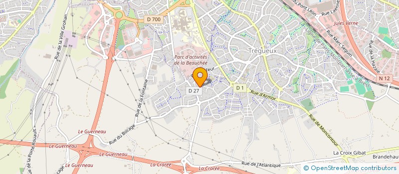 localisation de l'entreprise MADAME KARINE FROSTIN  TREGUEUX