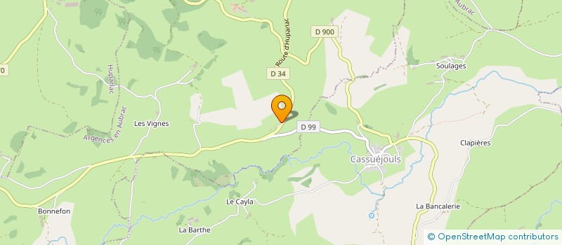 localisation de l'entreprise MADAME KARINE GEFFINE  LAGUIOLE